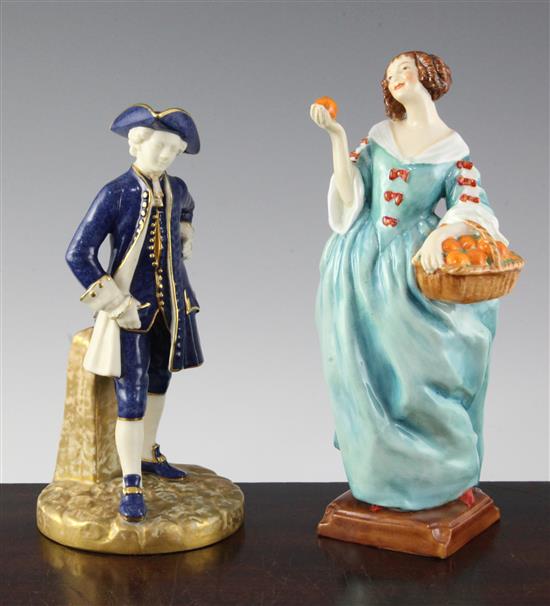 Royal Worcester figures, Sweet Nels of Old Drury and a sailor